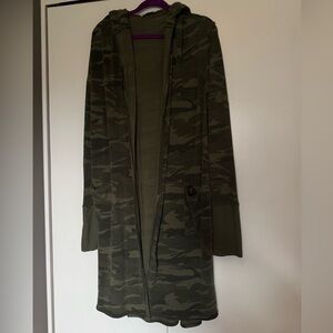 Camouflage Hooded Cardigan
